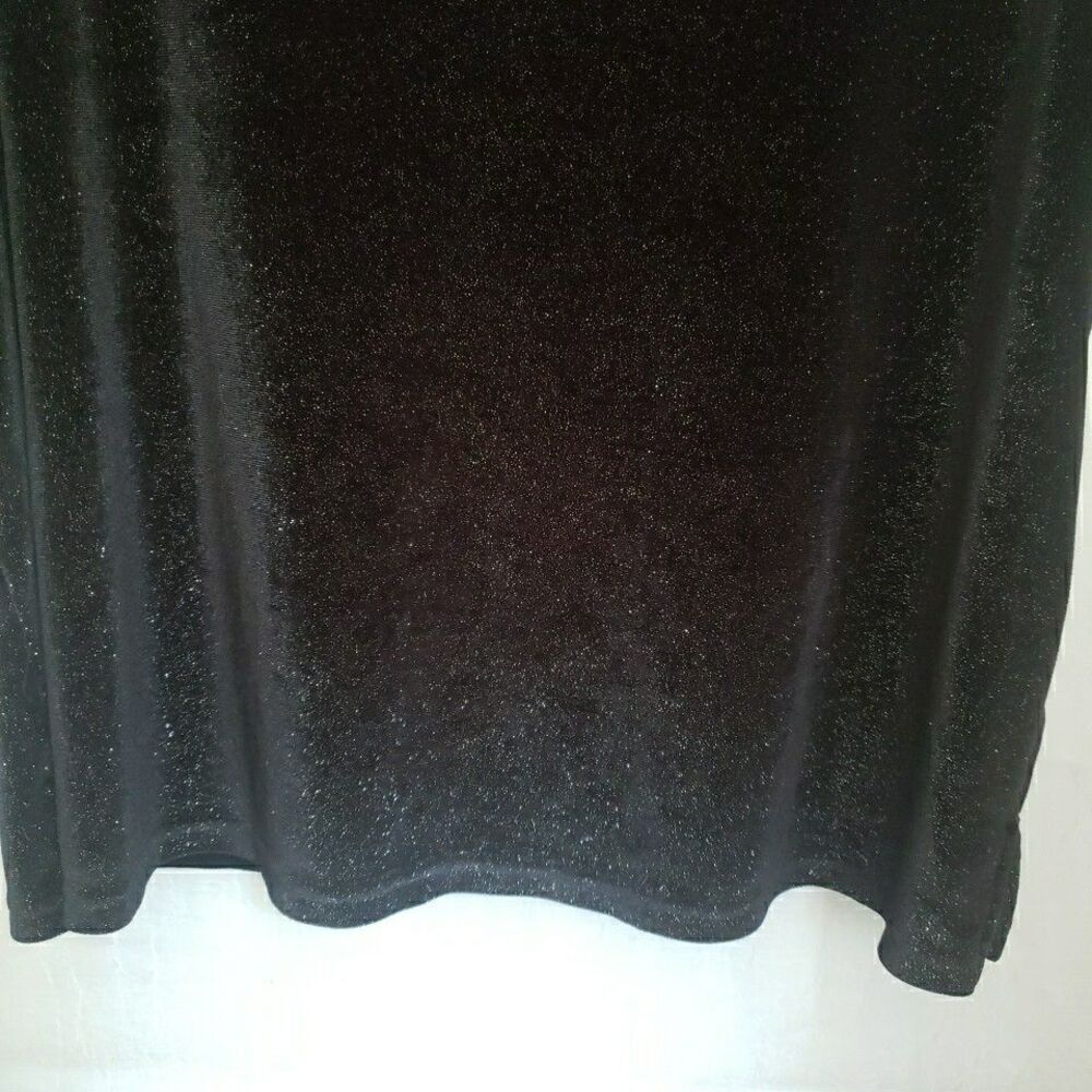 Vintage Studio Black Sparkle Sleeveless Tank Pull-on Made in USA Women's Size L - Picture 4 of 9
